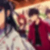 Artistic Representation of Harem Setting An artistic representation of a harem setting in anime, showcasing various characters with distinct personalities and styles.