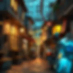 A captivating scene from Back Alley Tales showcasing its unique art style