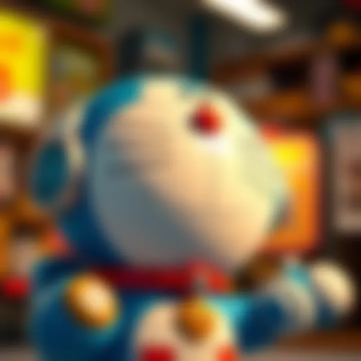 Doraemon and His Futuristic Gadgets Close-up of Doraemon showcasing his futuristic gadgets