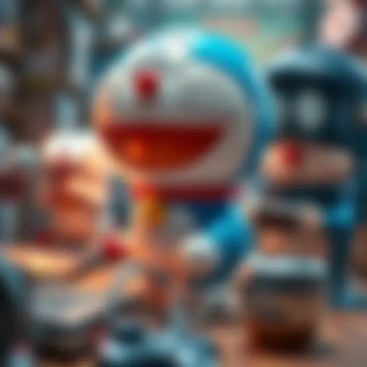 Doraemon and His Innovative Gadgets Doraemon interacting with gadgets and friends