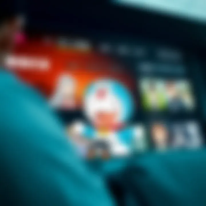 Anime Streaming Application UI User interface of a popular anime streaming app