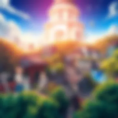 Diverse Anime Applications Landscape A vibrant illustration showcasing various anime applications