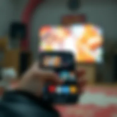 Anime Streaming on Mobile Mobile device displaying anime streaming app