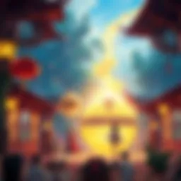 A vibrant illustration depicting the immersive worlds found in harem games.