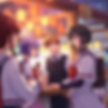 Gameplay scene showcasing character interactions