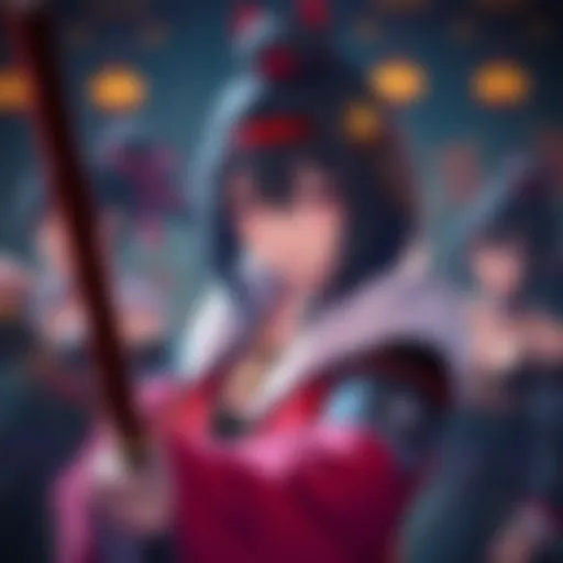 An intricate representation of Kunoichi Trainer gameplay showcasing character interactions.