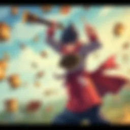 Dynamic gameplay screenshot showcasing School Dot Fight Mod APK