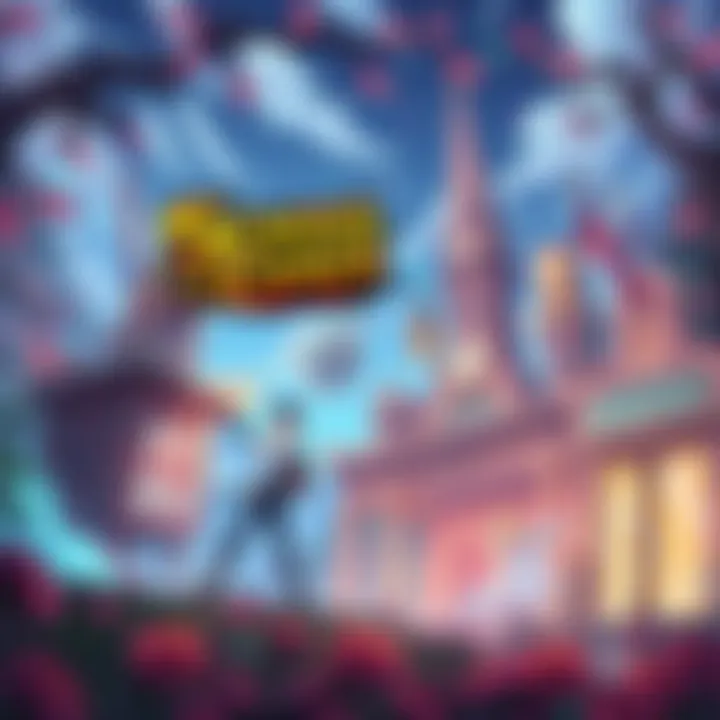 Vibrant In-Game World of School of Chaos Illustration of the vibrant in-game world