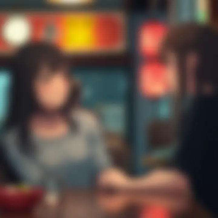 Exploration of Shizuka's Relationships A scene depicting Shizuka Minamoto's relationships in anime