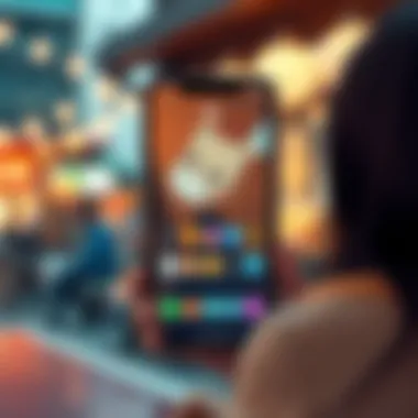 A user interface of a modern anime application