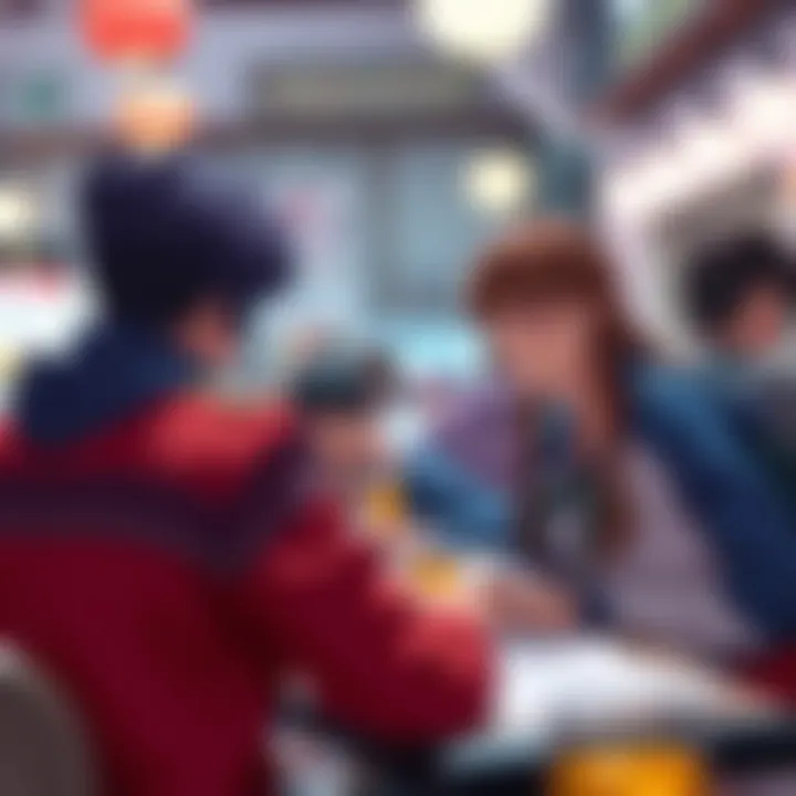 Character Interactions in Harem Dynamics A dynamic scene depicting a pivotal moment in a harem narrative, highlighting the tension and interactions between characters in a colorful anime setting.