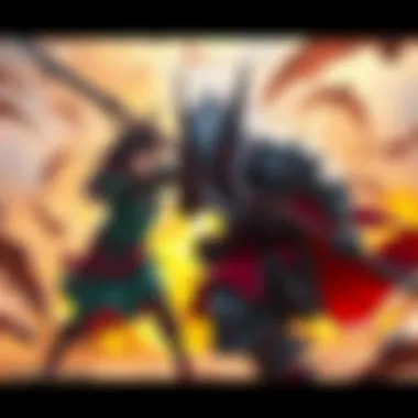 Artistic depiction of Lolio in action-packed scenario