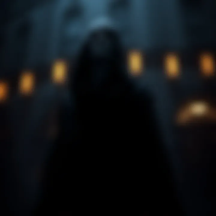 The Allure of Darkness A shadowy figure representing the allure of darkness and desire in anime