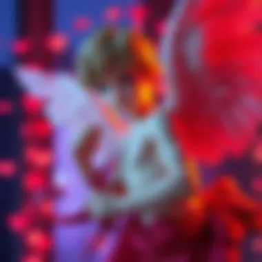 Cupid in Anime Culture A vibrant depiction of Cupid in an anime style, symbolizing desire and romance.