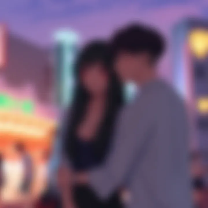 Engagement in Anime Culture A digital landscape where fans engage with anime themes, highlighting community interaction and expression.