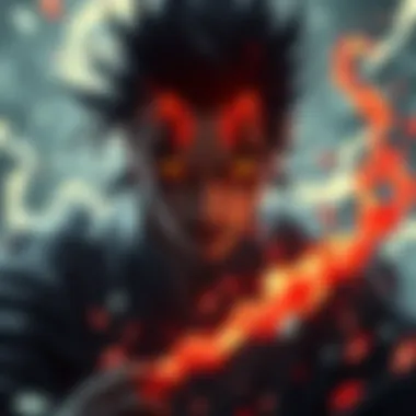 Psychological Warfare in Action An intense battle where genjutsu is being countered, showcasing emotional struggle and psychological warfare.