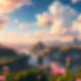 Vibrant Landscape in Treasures of Nadia A captivating landscape from Treasures of Nadia showcasing its vibrant art style