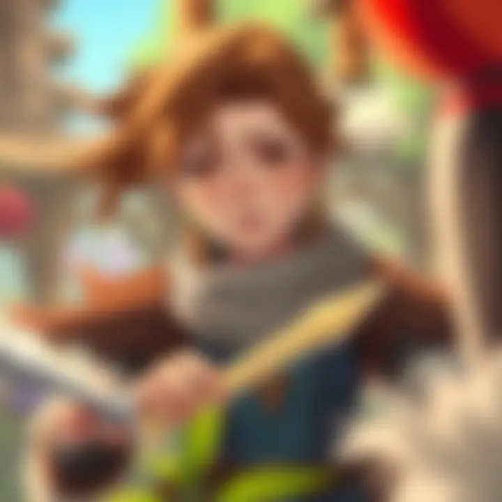Unique Character Quest in Treasures of Nadia An intriguing character from the game engaging in a unique quest