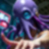 Artistic representation of Squid Girl in action