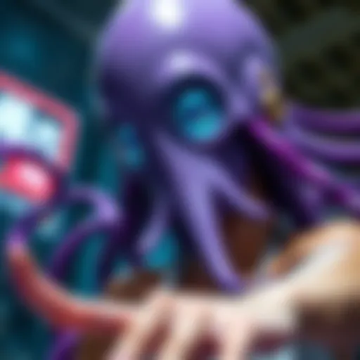 Artistic representation of Squid Girl in action