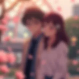 A poignant scene depicting the emotional connection between the main characters.