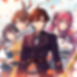 A collage of iconic harem characters showcasing their unique traits and dynamics