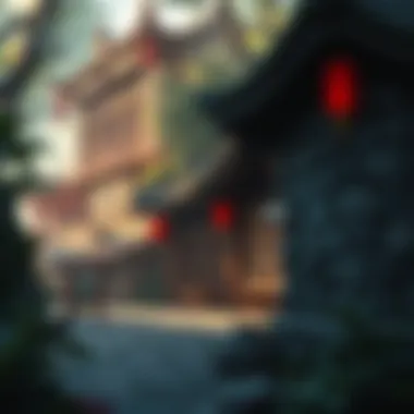 Immersive Game Environment Artistic depiction of the House of Shinobi game environment