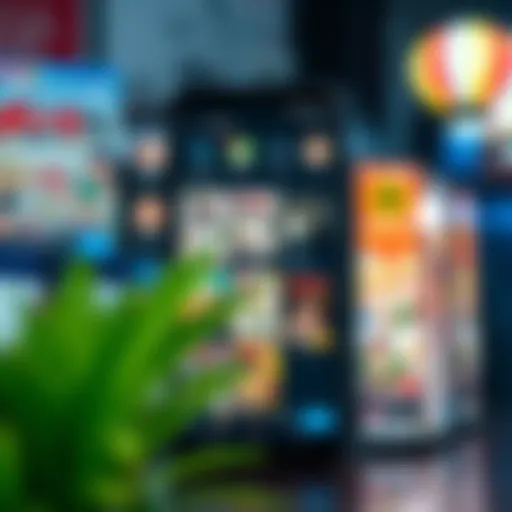 User Interface Exploration User interface of Mangakakalot Mod APK showcasing various manga titles