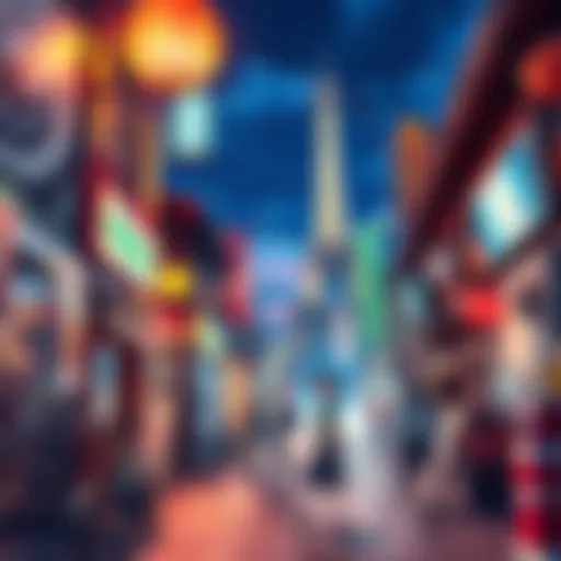 Vibrant Anime Scene Illustration depicting a vibrant anime scene