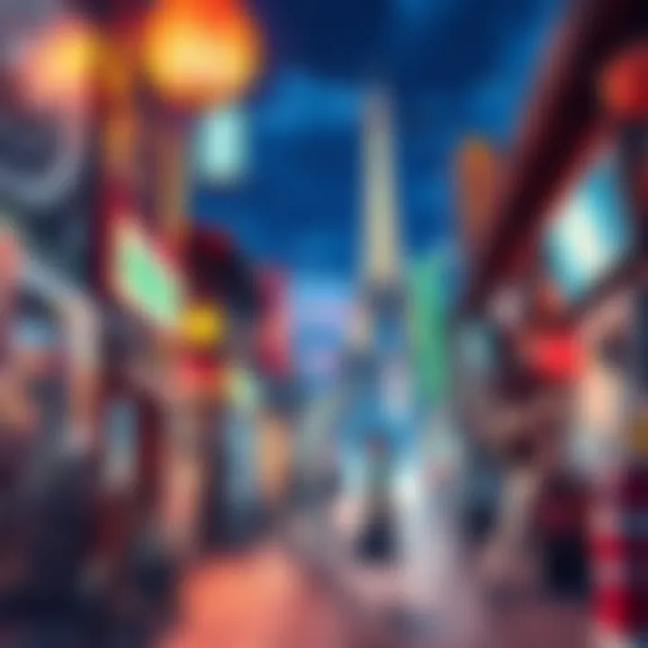 Vibrant Anime Scene Illustration depicting a vibrant anime scene