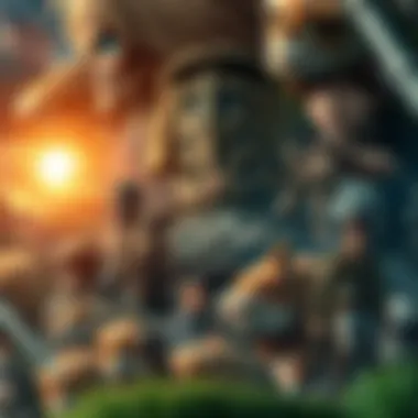 Collage of iconic moments from Attack on Titan