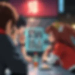 Gameplay interface showcasing character interactions