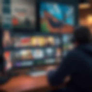 User navigating through different anime categories in NTRMan