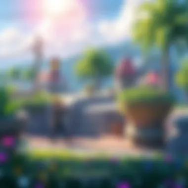 Exploring the Game Environment A vibrant scene showcasing the game environment of Summertime Saga