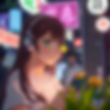 The Intersection of Technology and Anime Culture Conceptual image highlighting the interaction between technology and anime fandom.