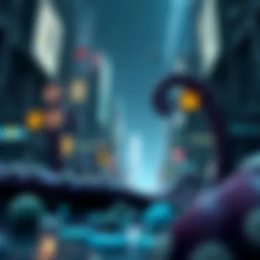 Aesthetic Choices in Tentacles Game Stunning artwork displaying the aesthetic choices that define the Tentacles Game.