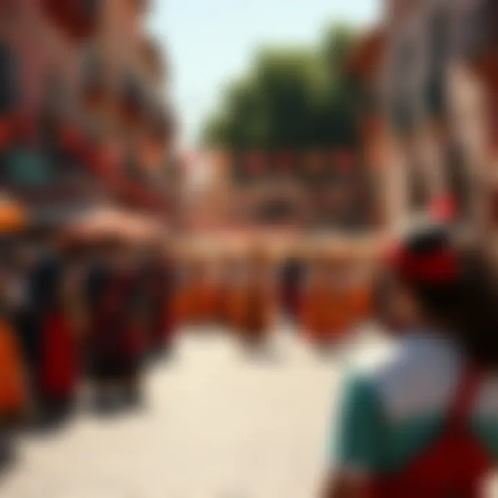 Spanish Cultural Festivities A vibrant scene depicting cultural festivities in Spain
