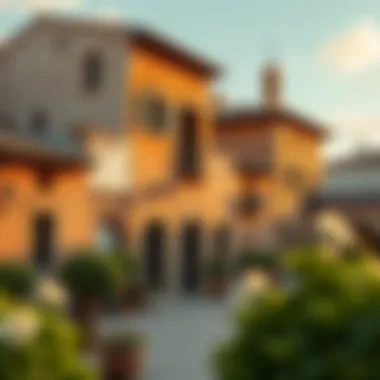 Traditional Spanish Architecture A serene landscape highlighting traditional Spanish architecture