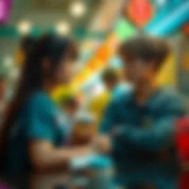 An artistic representation of Gacha Life characters engaged in a colorful and inclusive environment.