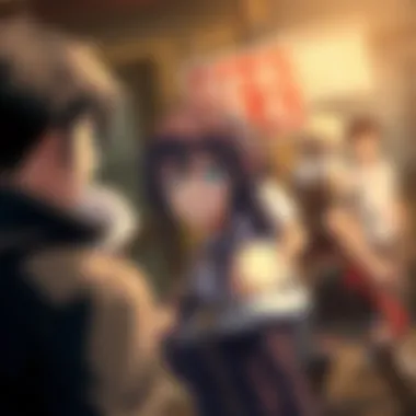 Kisaki engaging with other characters, highlighting her relationships and dynamics within the game.