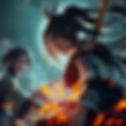 Kunoichi showcasing their unique abilities in battle