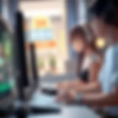 Virtual Relationship in Gaming A scene from a gaming environment where a player interacts with their wifu character, illustrating the immersive experience of virtual relationships.