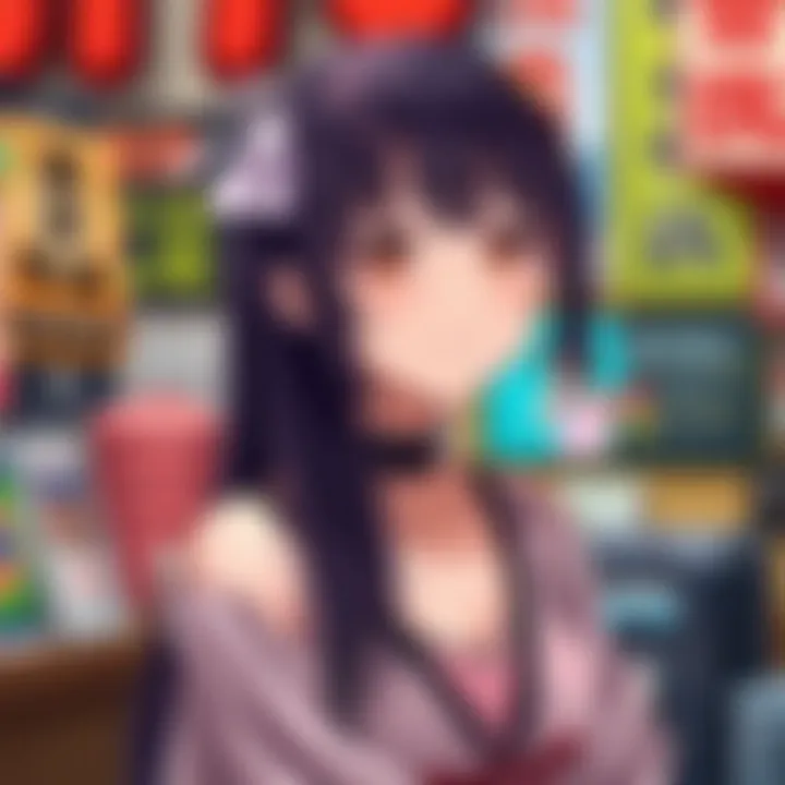 Wifu Character Illustration A digital illustration of a wifu character in a vibrant anime style, showcasing her unique features and personality.