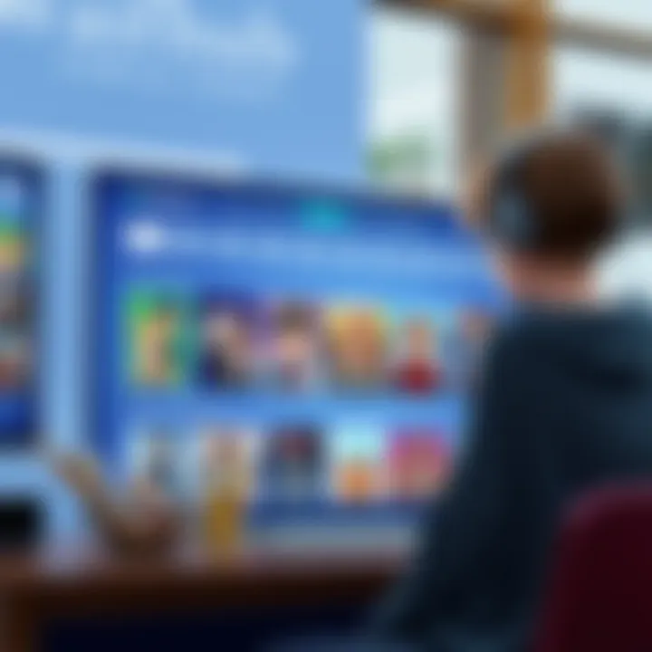 Exploring Waifhub's User Interface Illustration of Waifhub's user interface showcasing popular anime titles.