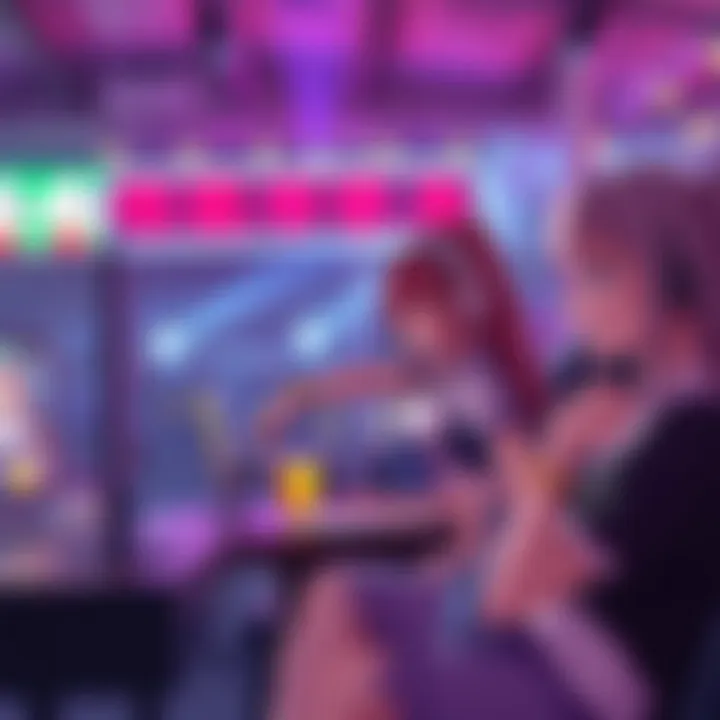 The Competitive Waifu Arena A conceptual artwork showcasing a competitive tournament featuring waifu characters.