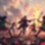 Epic Battle Unfolding Dynamic battle scene from World of Sisters v0.28